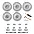 Wire Wheel Conversion Kit 5.5 x 14" (MWS Centre Lock Tubeless Silver Painted Wheels) Octagonal Spinners - RS1087PEC