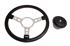 Vinyl Rim 14 Inch Steering Wheel With Polished Spokes - Black Boss - RT1291 - Mountney