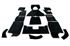 Tufted Carpet Set - Black - Triumph TR2 TR3 TR3A to TS60000 - RW3018BLACK