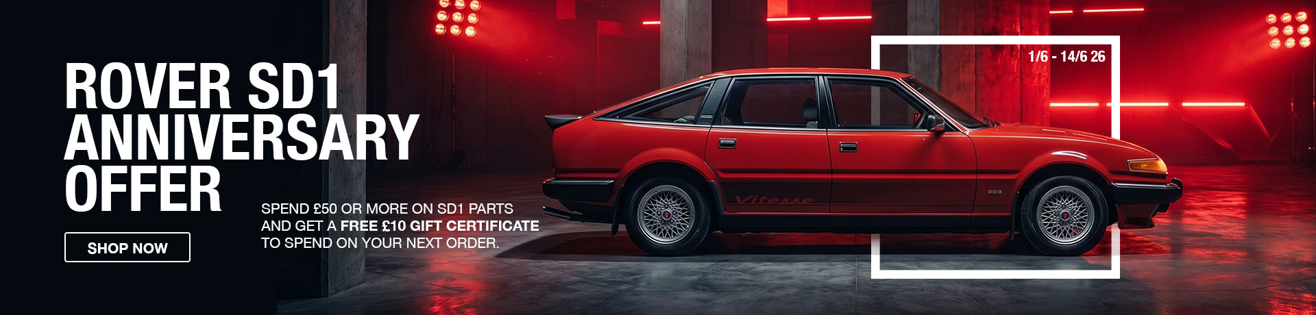 Special Offer - Rover SD1 Gift Certificate
