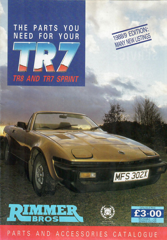 TR7 Catalogue Front Cover