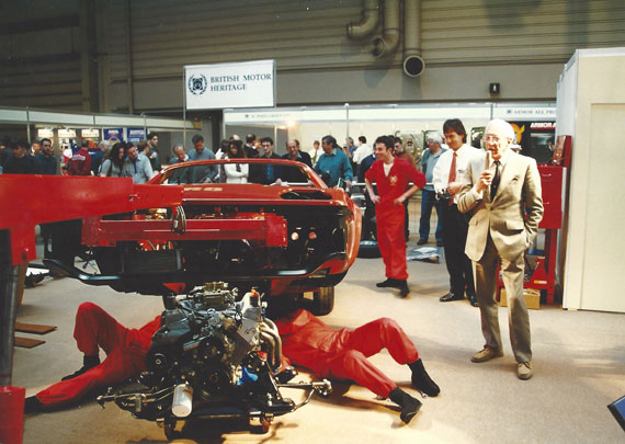 Building of a TR8 on the Rimmer Bros Stand at the NEC Show