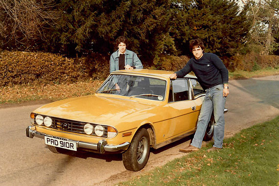 Bill and Graham with their Triumph Stag 1979
