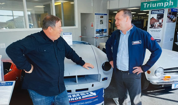 Mike Brewer and Chris Wrigley (Commercial Manager) on Screen