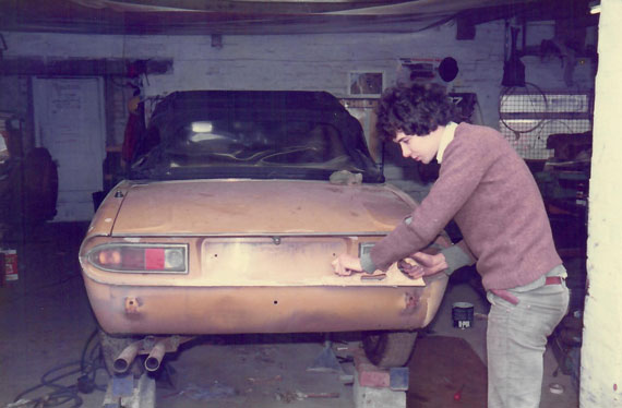 Bill & Graham Working on a Triumph Stag in 1983
