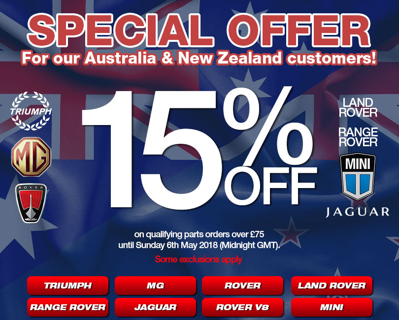 Special Offer - Australia and New Zealand 15% Off - some exclusions apply