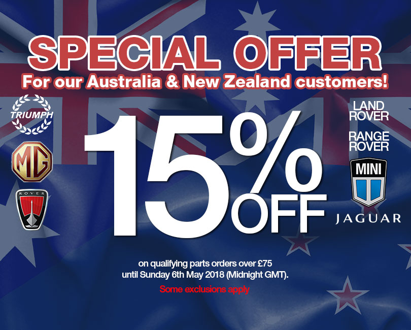 Special Offer - Australia and New Zealand 15% Off - some exclusions apply