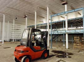 1991 Mezzanine floor being built