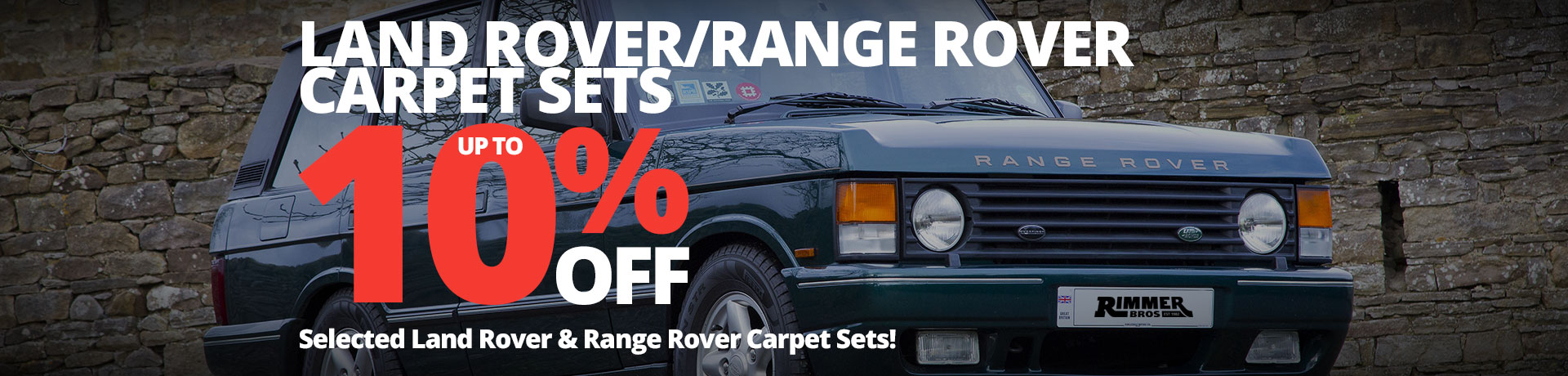 Save up to 10% on Selected Land Rover & Range Rover Carpet Sets