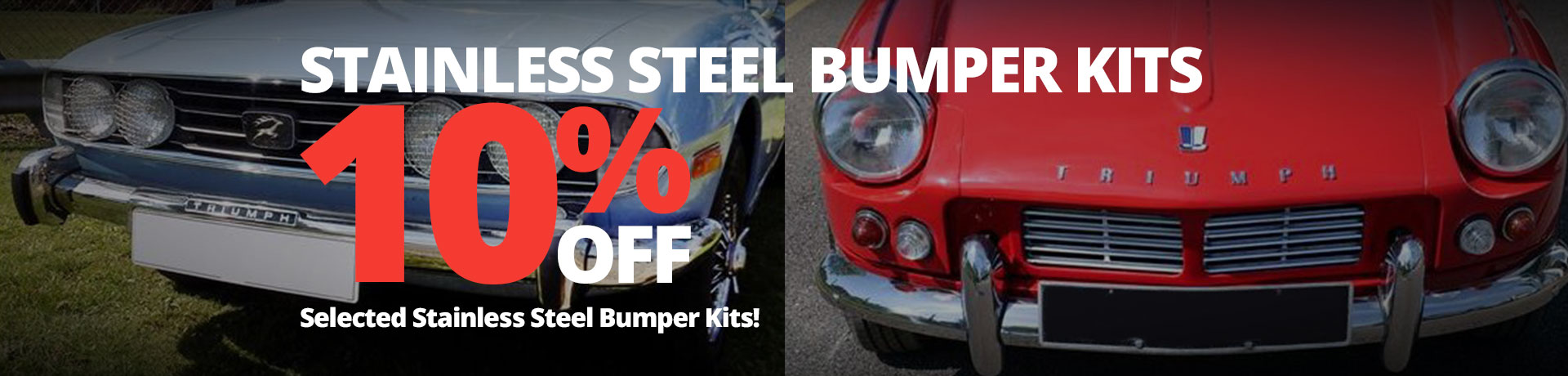 Save 10% on Stainless Steel Bumper Kits