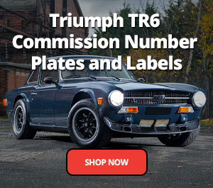 Triumph TR6 Commission Number Plates and Labels